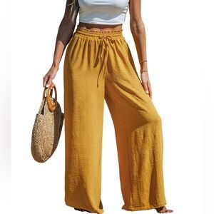 NWT Drawstring wide-leg pants